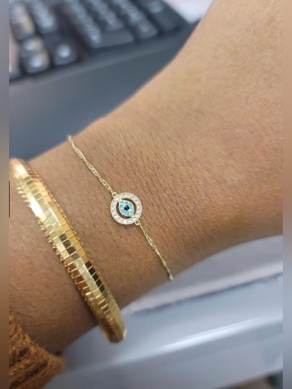 Banter 10K Gold Evil Eye Bolo Bracelet